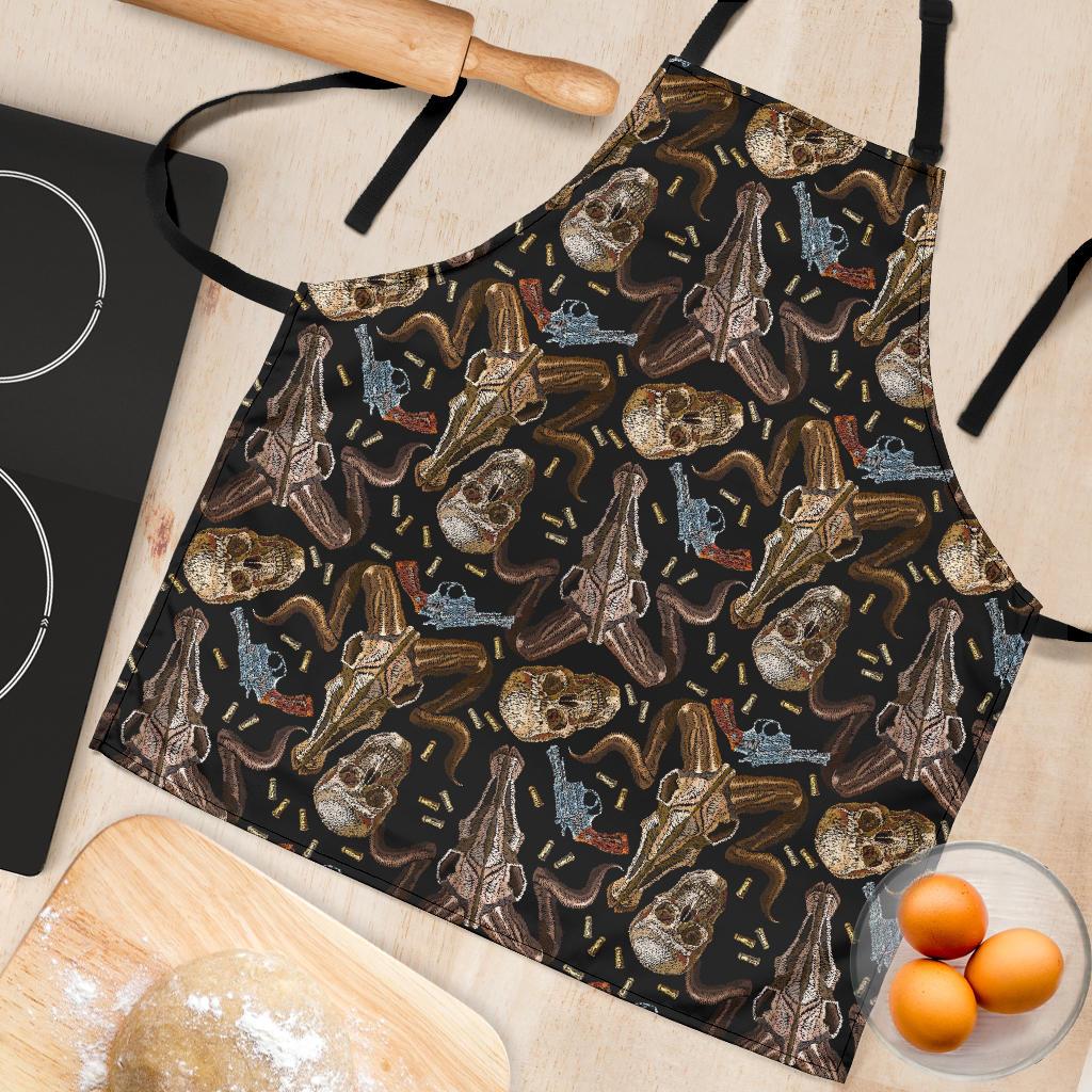 Western Cowboy Gun Print Pattern Women's Apron-grizzshop