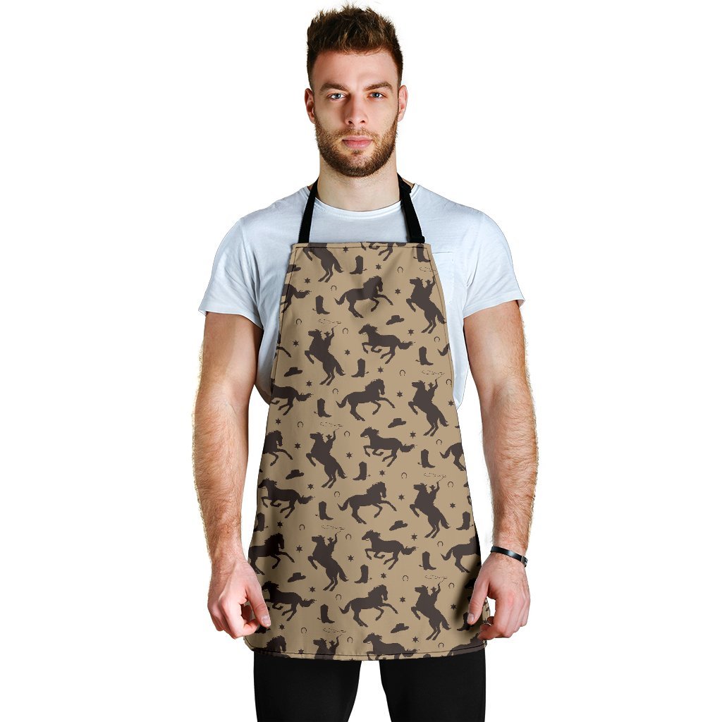 Western Cowboy Print Pattern Men's Apron-grizzshop