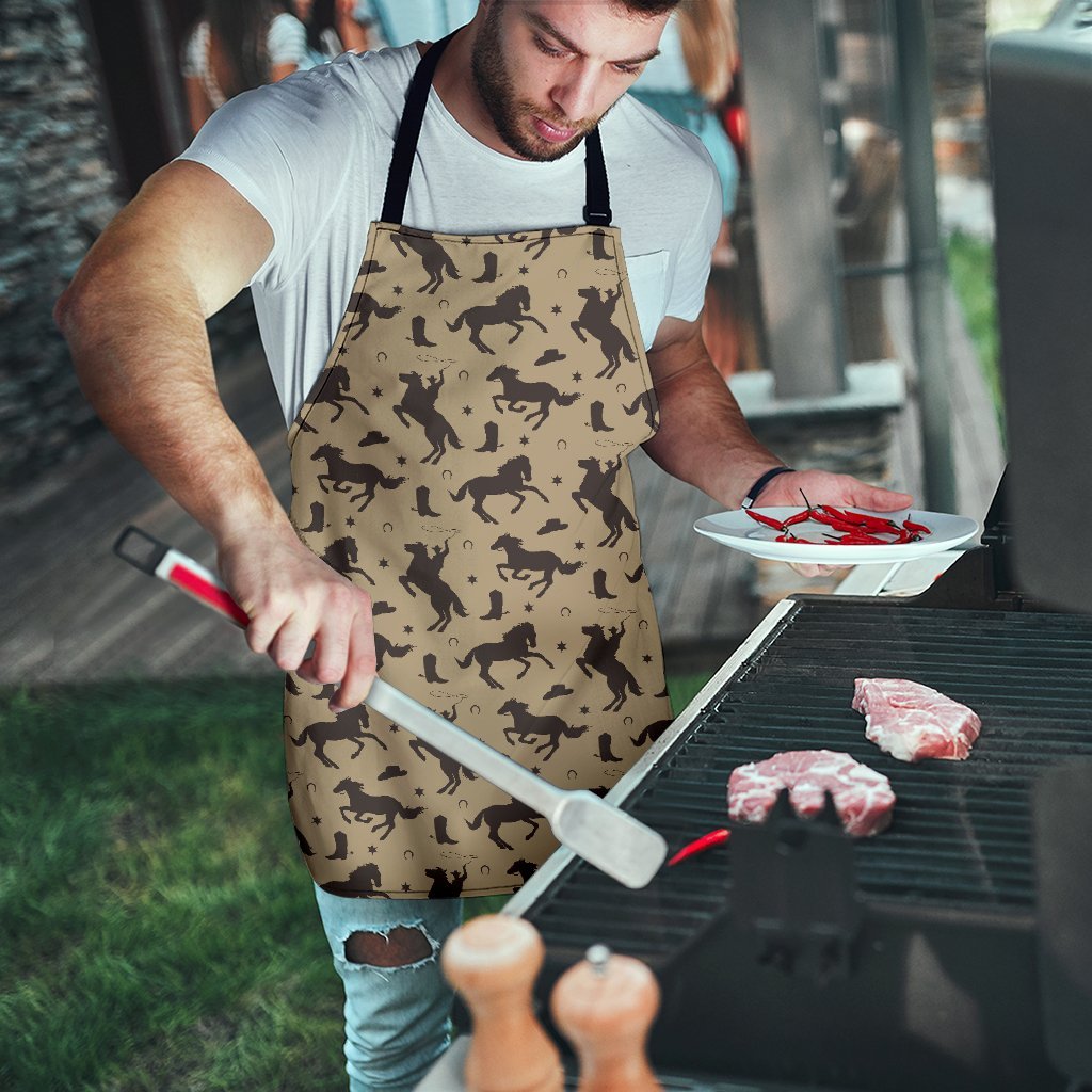 Western Cowboy Print Pattern Men's Apron-grizzshop