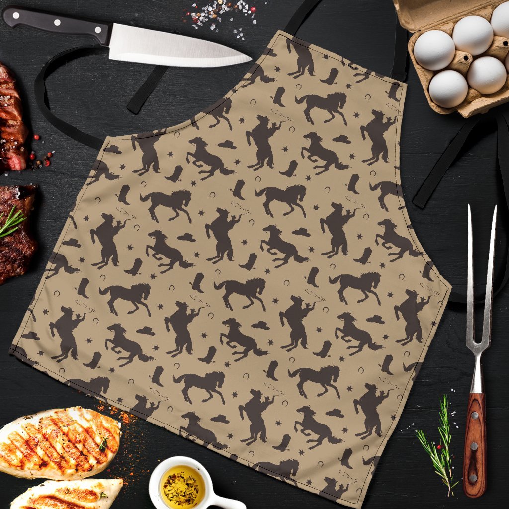 Western Cowboy Print Pattern Men's Apron-grizzshop