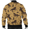 Western Cowboy Print Pattern Men's Bomber Jacket-grizzshop