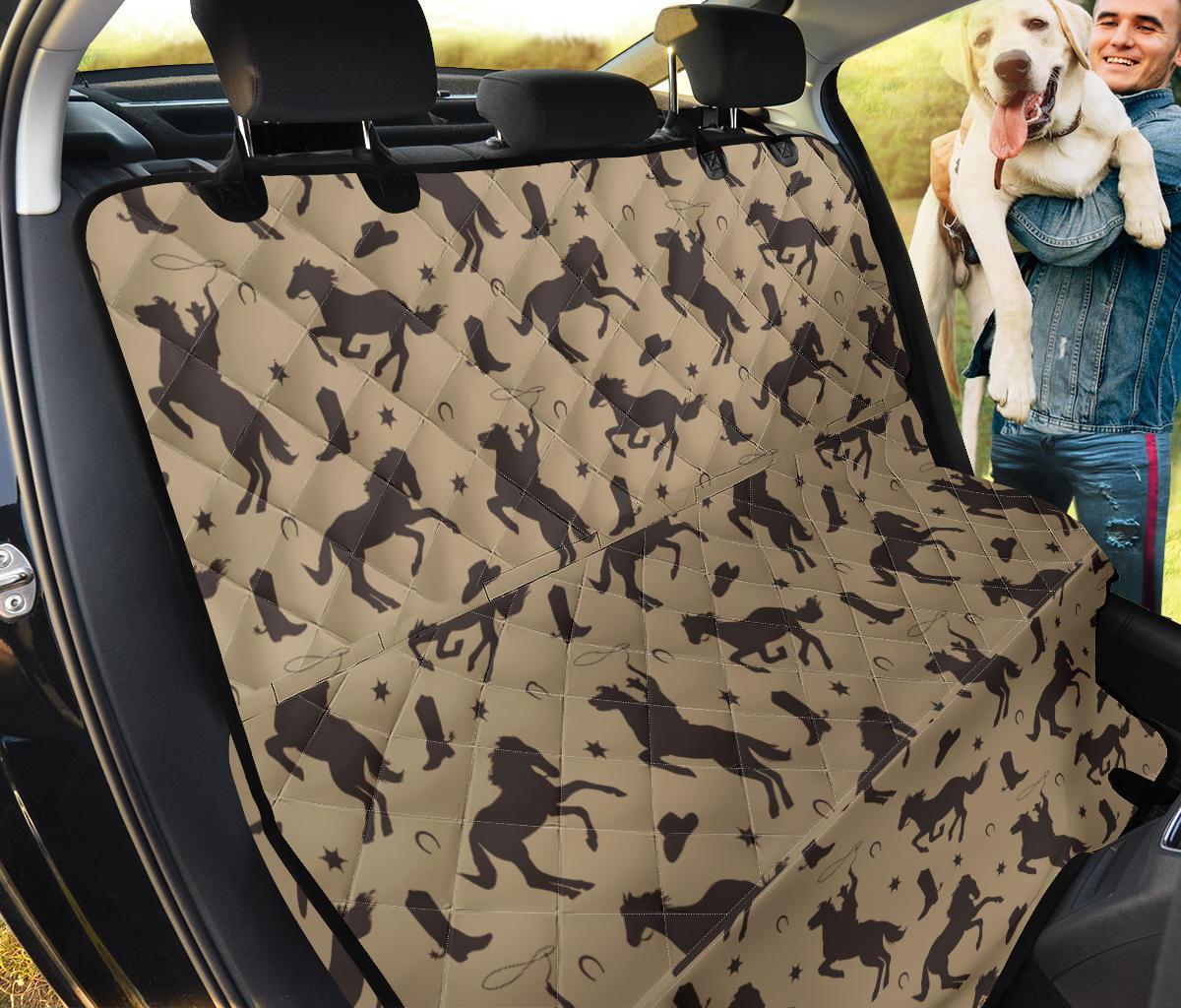 Western Cowboy Print Pattern Pet Car Seat Cover-grizzshop