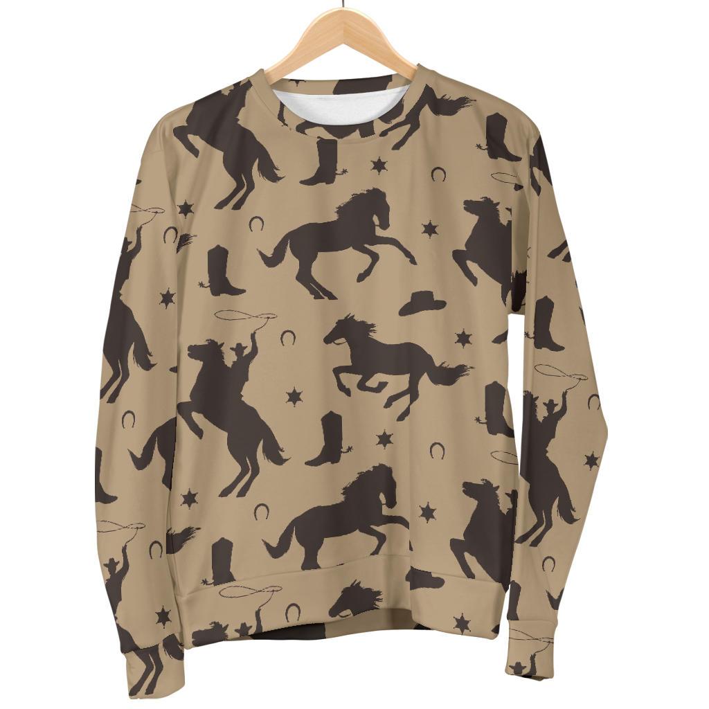 Western Cowboy Print Pattern Women's Sweatshirt-grizzshop