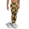 Western Damask Ornamental Print Men's Leggings-grizzshop