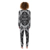 Western Floral Grey And Black Print Women's Pajamas-grizzshop