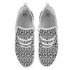 Western Flower White And Black Print White Athletic Shoes-grizzshop