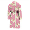 Westie Dog Pattern Print Men Long Robe-grizzshop