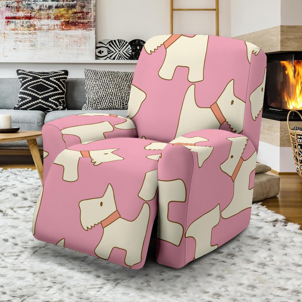 Westie Dog Pattern Print Recliner Cover-grizzshop