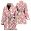 Westie Dog Pattern Print Women Long Robe-grizzshop