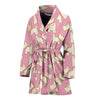 Westie Dog Pattern Print Women Long Robe-grizzshop