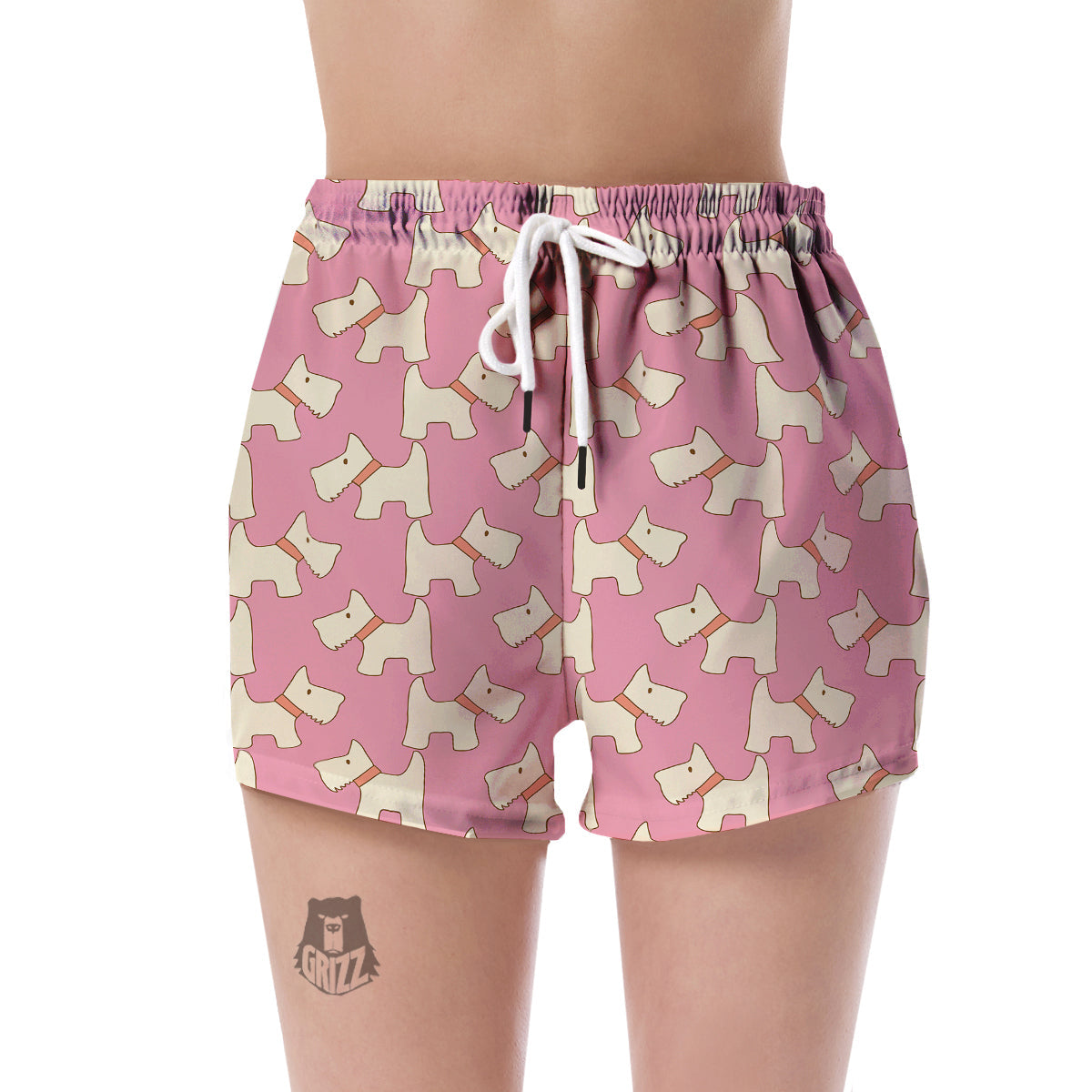 Westie Dog Pattern Print Women's Shorts-grizzshop