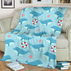 Whale Humpback Pattern Print Blanket-grizzshop