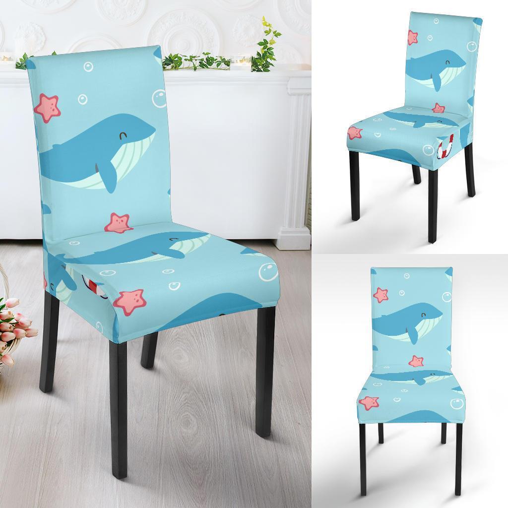 Whale Humpback Pattern Print Chair Cover-grizzshop