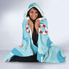 Whale Humpback Pattern Print Hooded Blanket-grizzshop