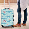 Whale Humpback Pattern Print Luggage Cover Protector-grizzshop