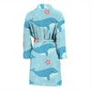 Whale Humpback Pattern Print Men Long Robe-grizzshop