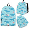 Whale Humpback Pattern Print Premium Backpack-grizzshop