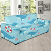Whale Humpback Pattern Print Sofa Covers-grizzshop