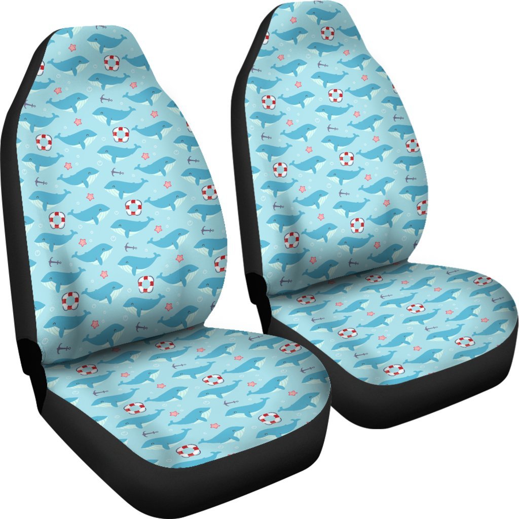 Whale Humpback Pattern Print Universal Fit Car Seat Cover-grizzshop