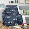 Whale Humpback Print Pattern Blanket-grizzshop