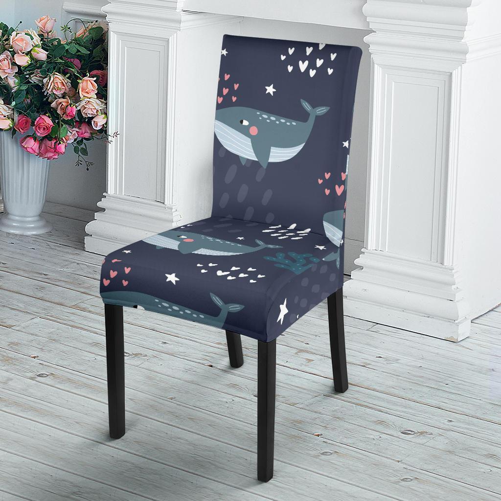 Whale Humpback Print Pattern Chair Cover-grizzshop