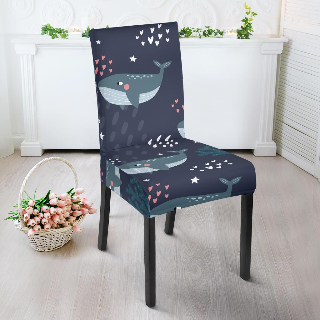 Whale Humpback Print Pattern Chair Cover-grizzshop