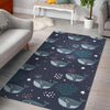 Whale Humpback Print Pattern Floor Mat-grizzshop