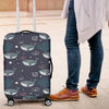 Whale Humpback Print Pattern Luggage Cover Protector-grizzshop