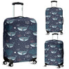 Whale Humpback Print Pattern Luggage Cover Protector-grizzshop