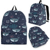 Whale Humpback Print Pattern Premium Backpack-grizzshop