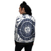 Wheel Zodiac Signs Print Women's Bomber Jacket-grizzshop