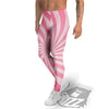 Whirlpool Spiral Pink Print Men's Leggings-grizzshop