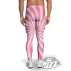 Whirlpool Spiral Pink Print Men's Leggings-grizzshop