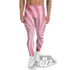 Whirlpool Spiral Pink Print Men's Leggings-grizzshop