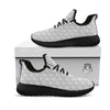 White Abstract 3D Geometric Print Pattern Black Athletic Shoes-grizzshop