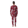 White Alstroemeria Red Print Pattern Men's Pajamas-grizzshop