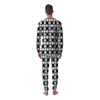 White And Black Argyle Print Pattern Men's Pajamas-grizzshop