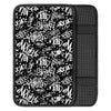 White And Black Graffiti Doodle Text Print Car Console Cover-grizzshop