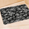 White And Black Graffiti Doodle Text Print Door Mat-grizzshop