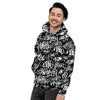 Load image into Gallery viewer, White And Black Graffiti Doodle Text Print Men&#39;s Hoodie-grizzshop