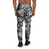 White And Black Graffiti Doodle Text Print Men's Joggers-grizzshop