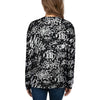 White And Black Graffiti Doodle Text Print Women's Sweatshirt-grizzshop