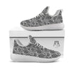 White And Black Paisley Print Pattern White Athletic Shoes-grizzshop