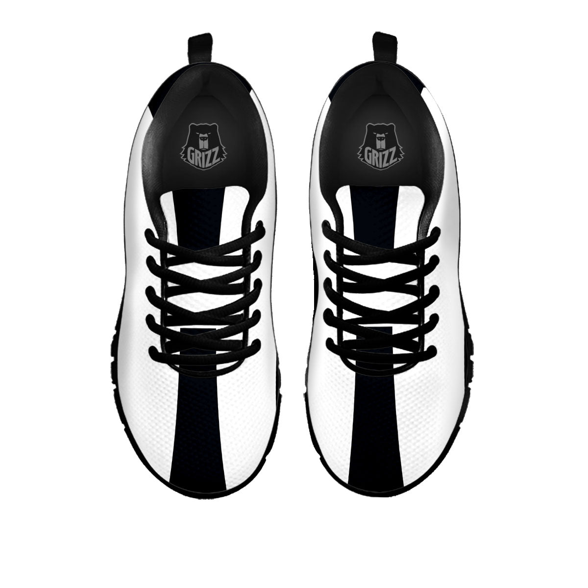 White And Black Pisces Sign Print Black Sneaker-grizzshop
