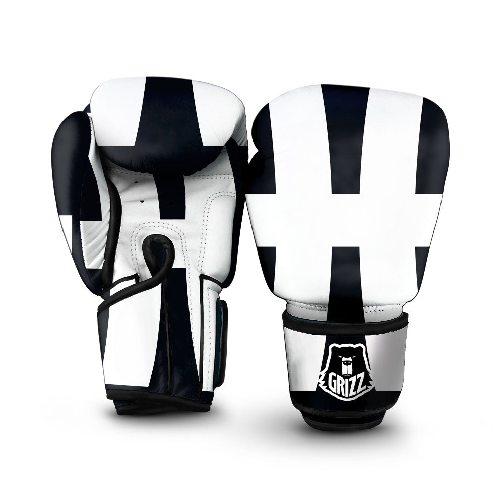 White And Black Pisces Sign Print Boxing Gloves-grizzshop