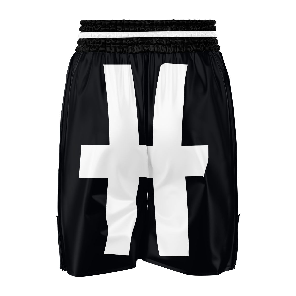 White And Black Pisces Sign Print Boxing Shorts-grizzshop