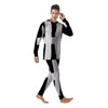 White And Black Pisces Sign Print Men's Pajamas-grizzshop