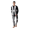 White And Black Pisces Sign Print Men's Pajamas-grizzshop