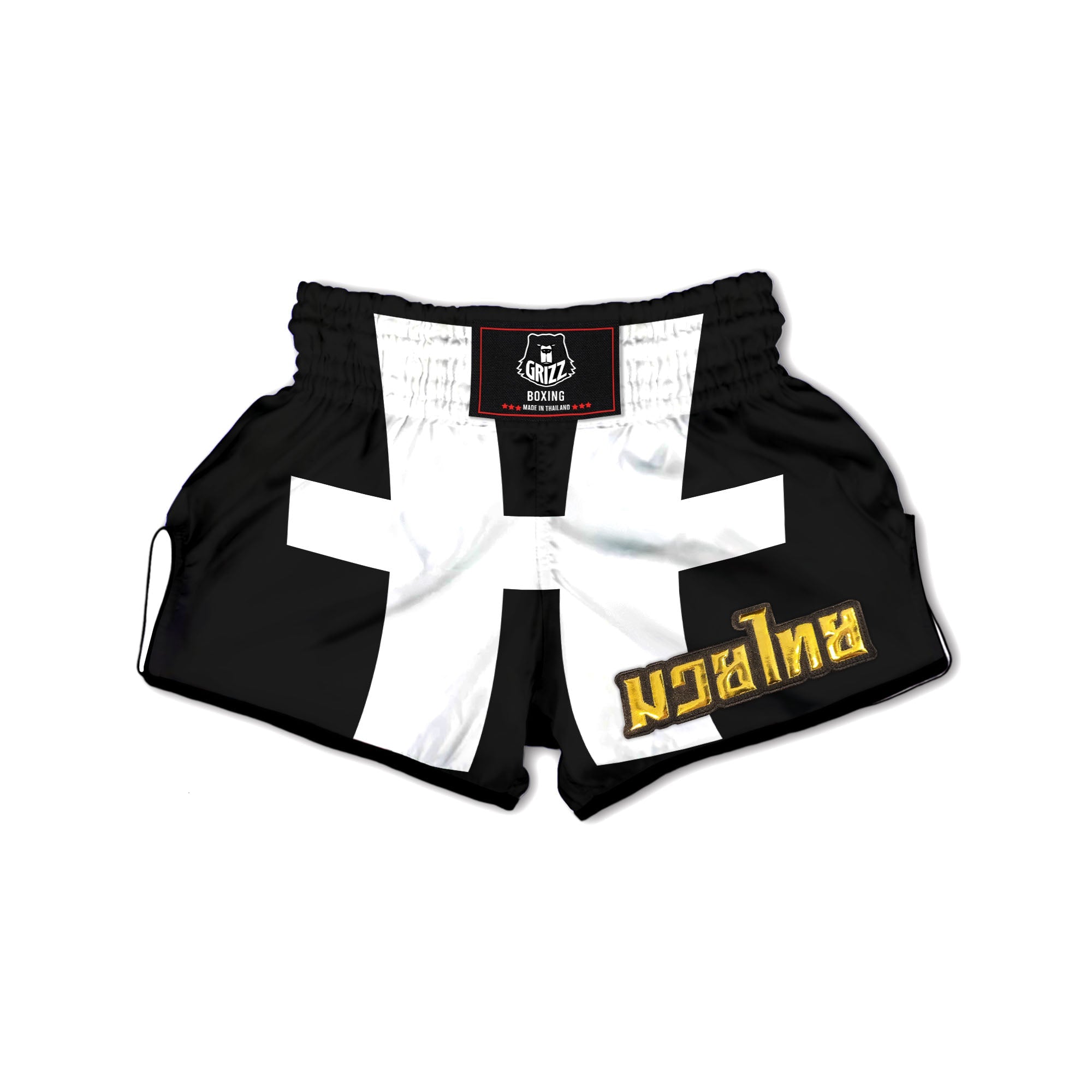 White And Black Pisces Sign Print Muay Thai Boxing Shorts-grizzshop