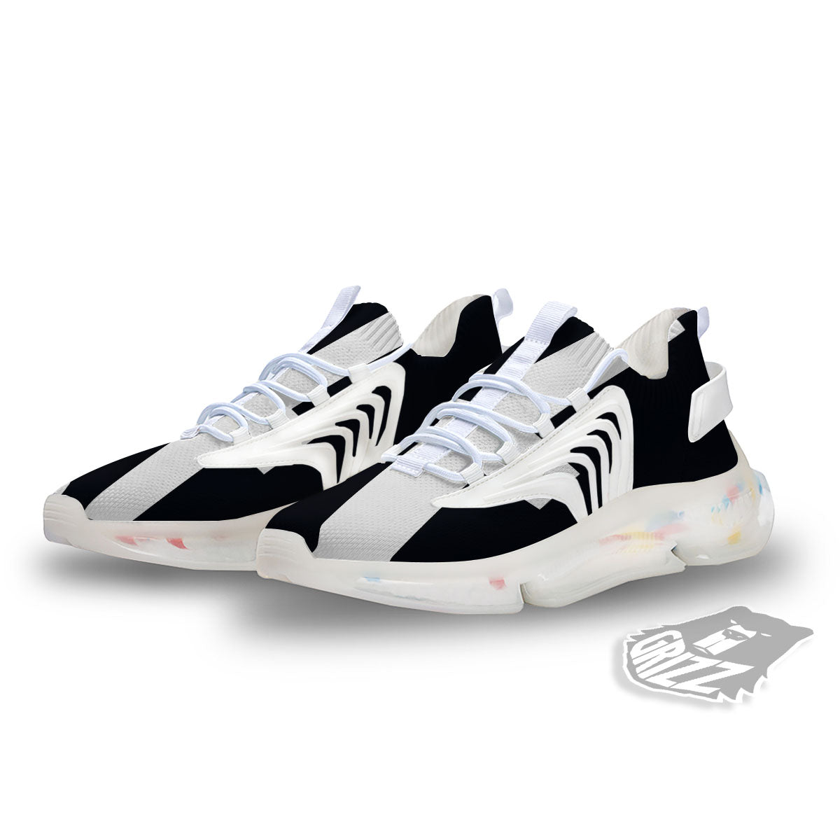 White And Black Pisces Sign Print White Gym Shoes-grizzshop